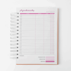 Agenda Agendamento de Serviço - Não Datada - Pink