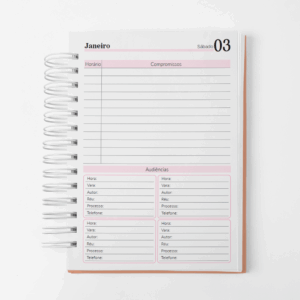 Agenda Jurídica Dream 2026 - Datada - Rosa