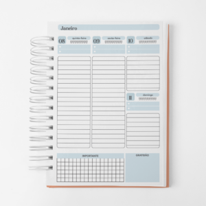Planner Mascute - Datado - Vertical - Azul