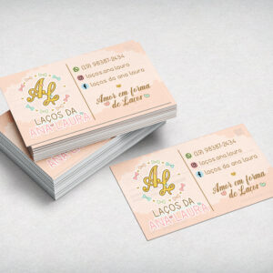 1000 Cartões de Visita em Couché Brilho 300g - colorido frente e verso branco