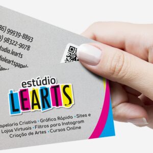 1000 Cartões de Visita em Couché Brilho 300g - colorido frente e verso