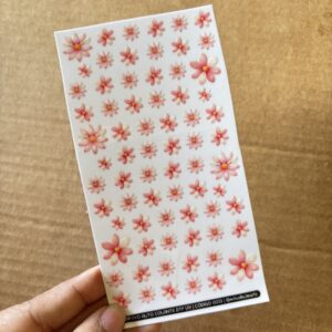 Cartela Adesivo DTF UV - Flores - Personalize Capa de Celular, Copos, Caixas, Presentes e Muito Mais!