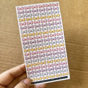 Cartela Adesivo DTF UV - Laços - Personalize Capa de Celular, Copos, Caixas, Presentes e Muito Mais!