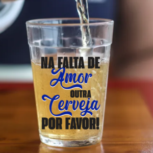 Copo Americano de Vidro Falta de Amor