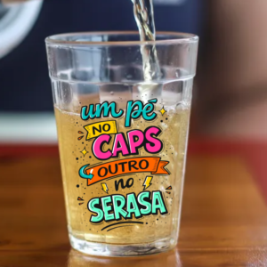 Copo Americano de Vidro Pé no Caps