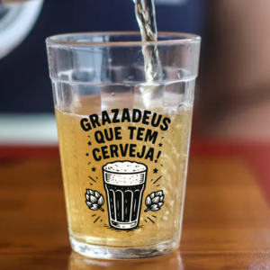Copo Americano de Vidro Tem Cerveja