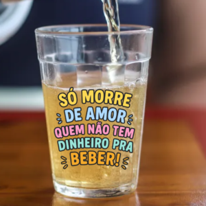Copo Americano de Vidro Morre de Amor