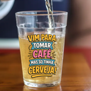 Copo Americano de Vidro Vim Tomar Café