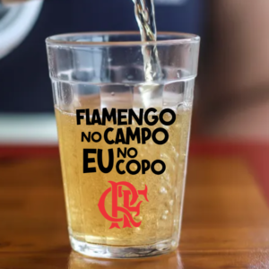 Copo Americano de Vidro Flamengo no Campo
