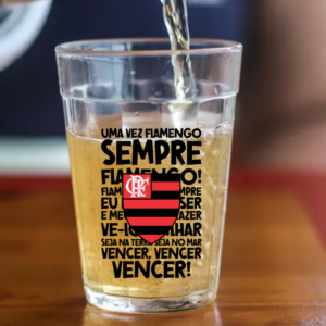 Copo Americano de Vidro Uma Vez Flamengo