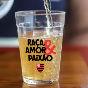 Copo Americano de Vidro Raça Amor & Paixão