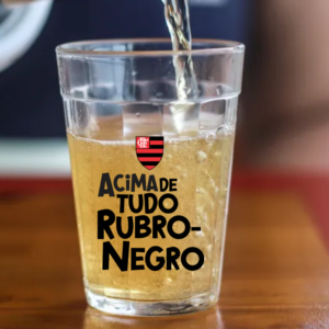 Copo Americano de Vidro Acima de Tudo Rubro-Negro