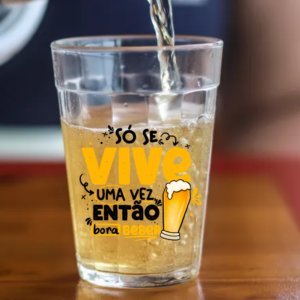 Copo Americano de Vidro Só se Vive uma Vez