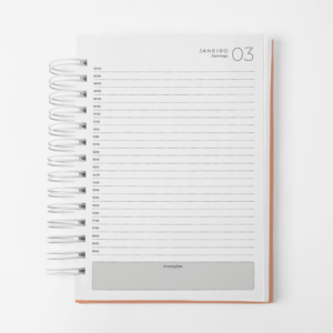 Agenda 2027 Branco Papel - Datada - 1 dia por página - Neutro