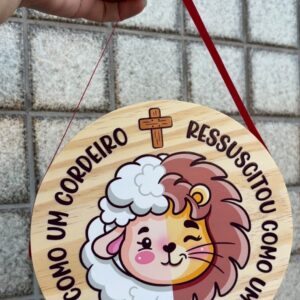 Placa Decorativa Parede MDF Cordeiro